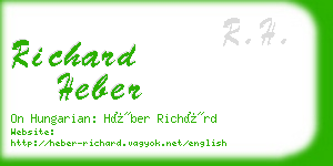 richard heber business card